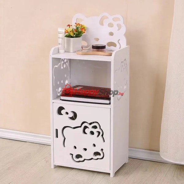 Нощно шкафче и етажерка за баня 2в1 Hello Kitty